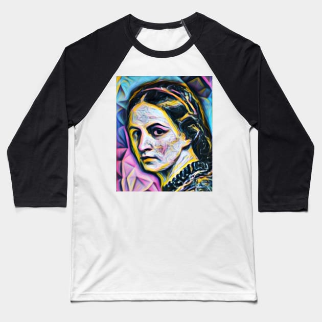 Anne Bronte Portrait | Anne Bronte Artwork 4 Baseball T-Shirt by JustLit